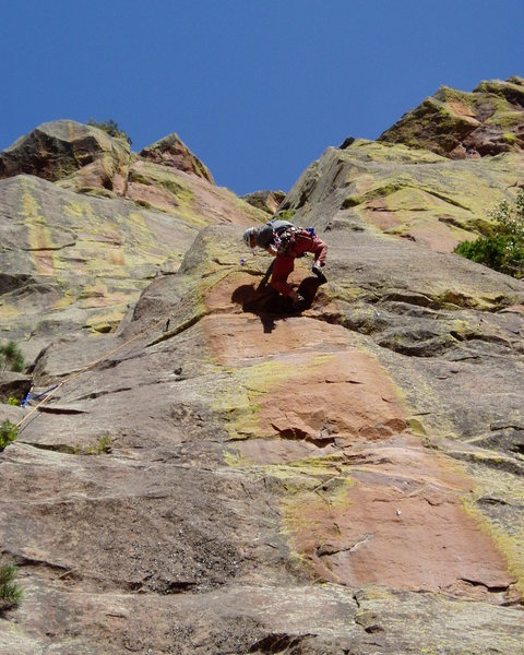 Getting some height prior to heel hooking. Photo by Lenny Miller.