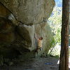 The Footless Traverse V5 at Leavenworth, WA.