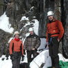 Eric, Dave, and Tom at base of Getting Oriented Kama Bay Ontario Canada 05.