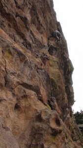 Pretty straightforward, easier than the West Arete (5.8 S).