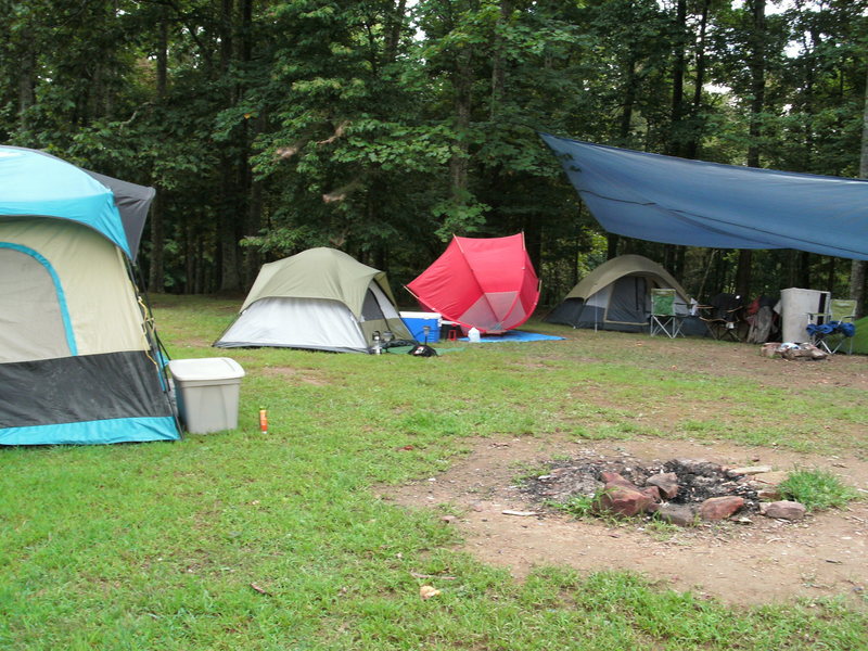 Camp site after one hell of a storm.