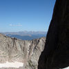 This view is to the north from McHenrys Notch. The col between Powell Peak and Point 12836 is in the middle distance.  The Mummy Range is on the horizon.