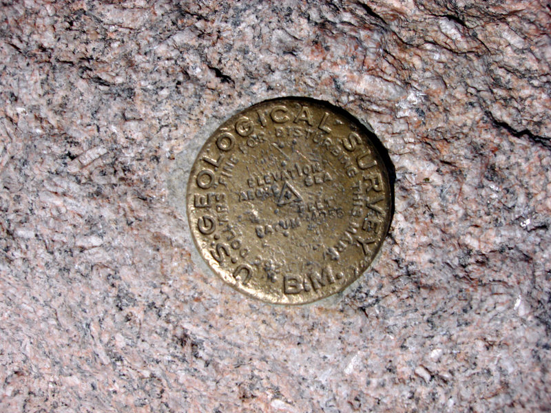 USGS Bench Mark, summit of Long's Peak.