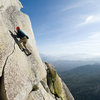 Michael McKay climbs "Our Lady of the Needles" on the Charlatan.