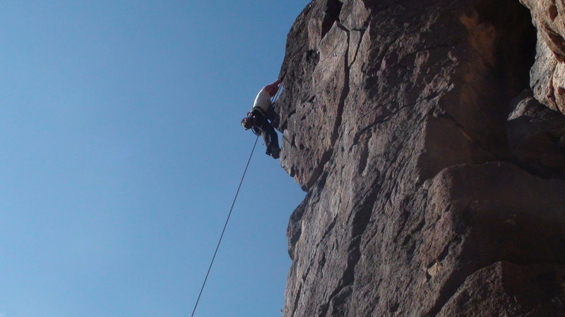 Jenny climbing sunrise buttress. 