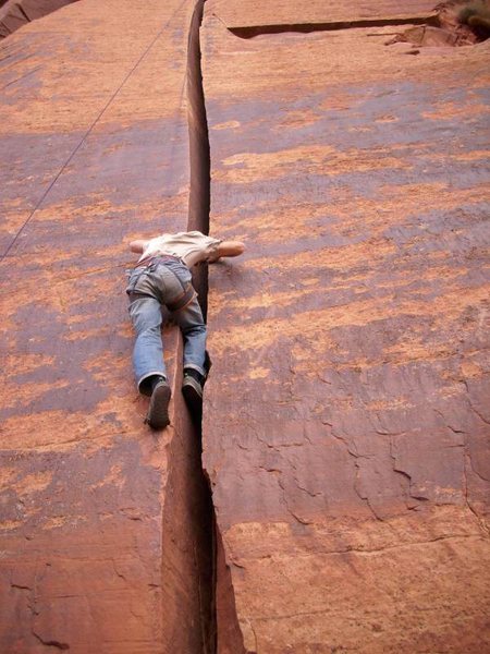 Even more fun than climbing this is belaying someone who has no clue how to do it.