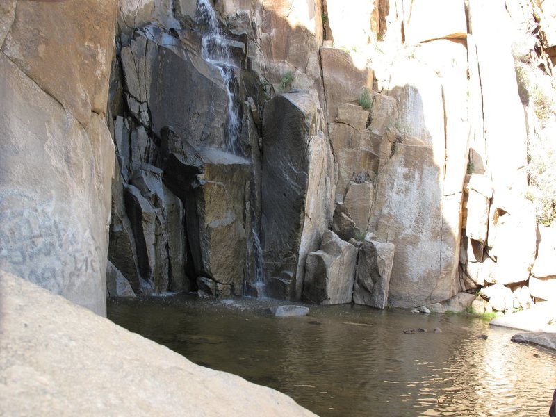 A view of the falls and the pool beneath.  It's only like this during late winter and spring.