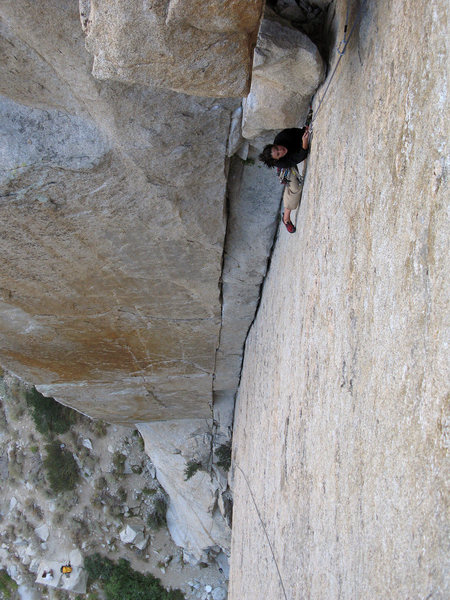 Cleaning a piece at the start of the layback.