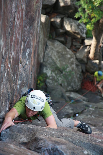 Andrew leading inside corner<br>
Poto: Taylor Krosbakken