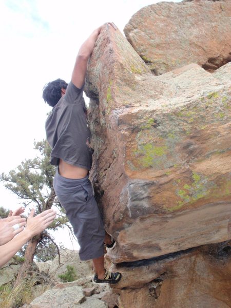 Blasting for the top of the Arete!