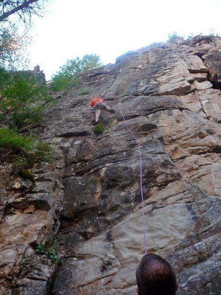 Travis leading Finding Forester. August 2009.