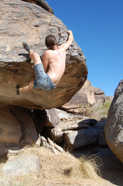 setting up to rock onto the slab