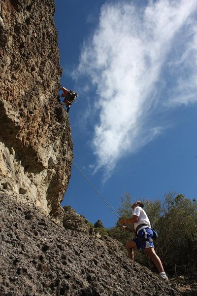 Berg just past the crux but still on the large cobble.