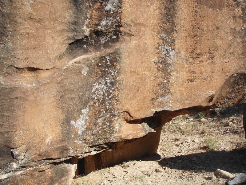 The extension start down under the overhang.