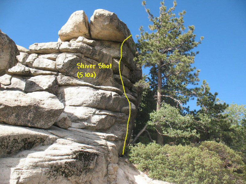 Shiver Shot (5.10a), Keller Peak<br>
