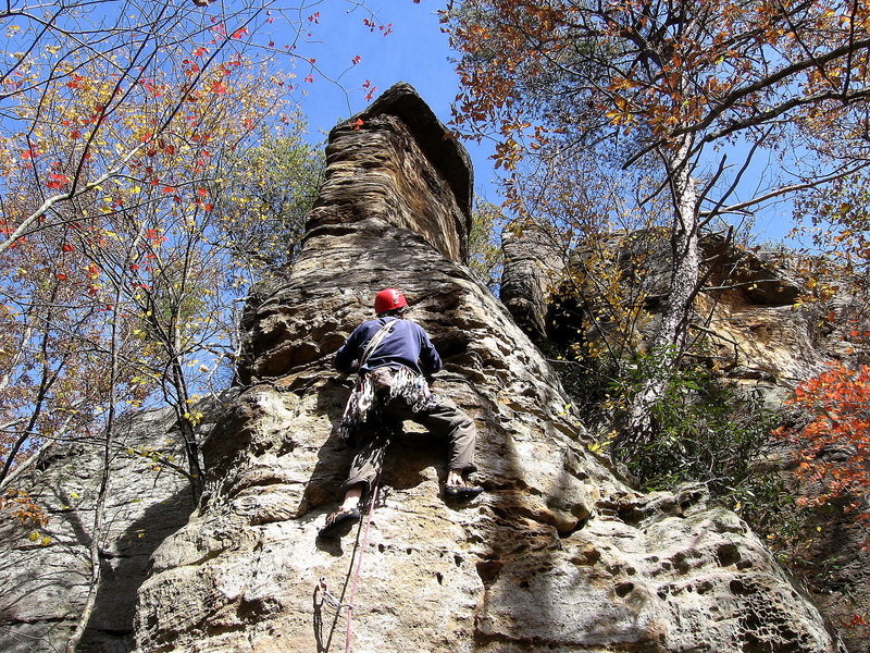 Beautiful fall weather for leading Arrowhead.  Photo by Huong.