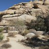 Gunsmoke Traverse from the trail leading up to the rock