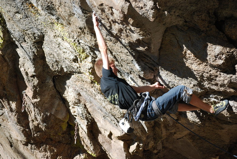 Entering the crux section.