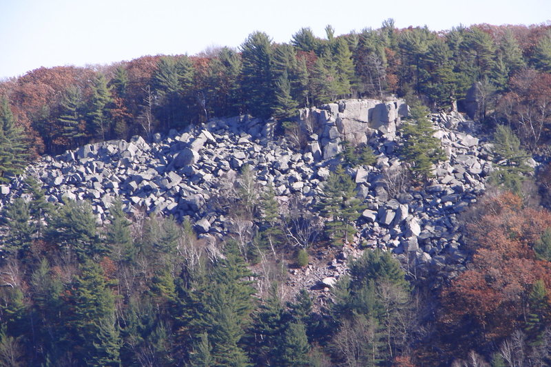 The Talus field taken from the Super Slab area on the West Bluff.  