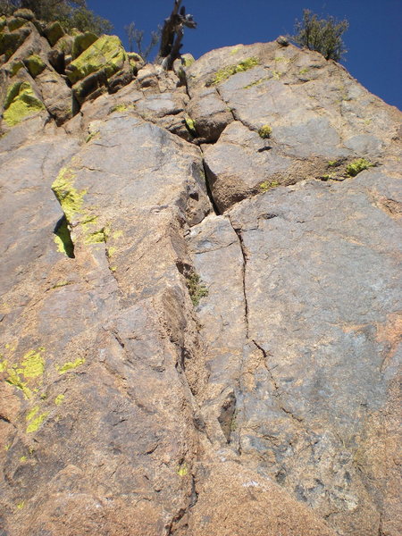 The "30 foot vertical wall" on P2. A cool section of climbing.