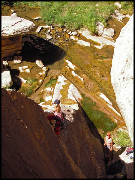 Marilyn leading in Winslow Wall.