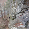 Descent gully from upper trail