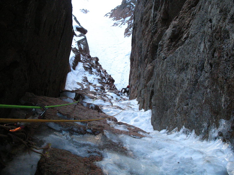 looking down on the first pitch of Total Abandon