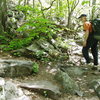 Jeff Vogtschaller cruises the CCC trail to the East Bluff.