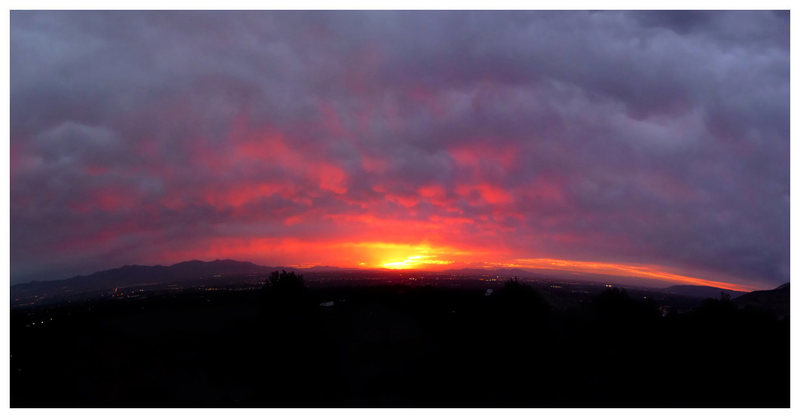 SLC sunset from Ferguson Canyon.