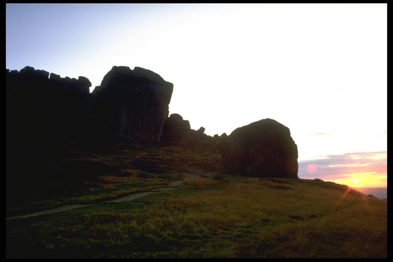 The Cow and Calf at sunset