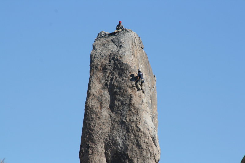 Uknown climbers on SW Corner of Headstone Rock. 11-22-09 at 10am