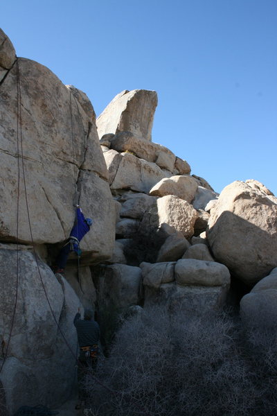 Al  in the crux of the crack I got to lead.