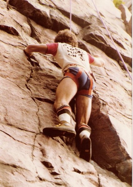 'Gym shorts up the crack' should have been the name of the route.