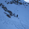 Another party on the hero rock traverse, near the Corinthian Column.