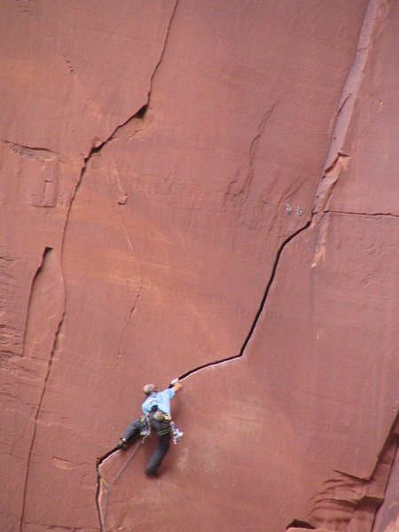 Unknown climber on Run Like Hell.