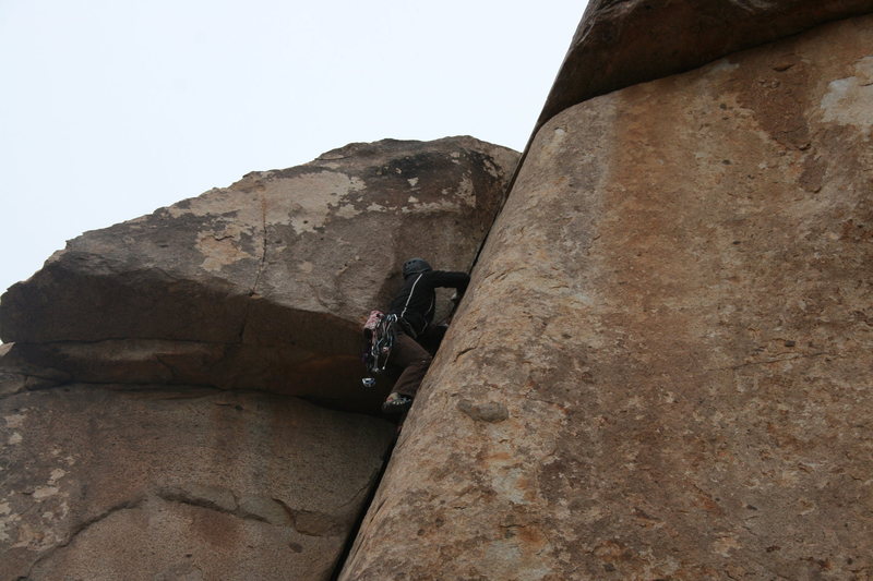 me at the crux of False Classic Corner