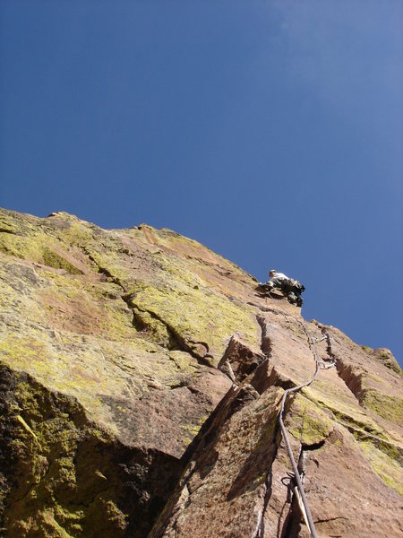 Crux pitch on the Yellow Spur.