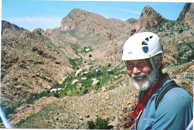 With Chris on a new route above a remote village