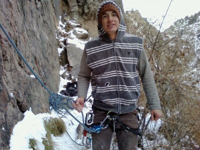 cold day in clear creek canyon on the red walls 