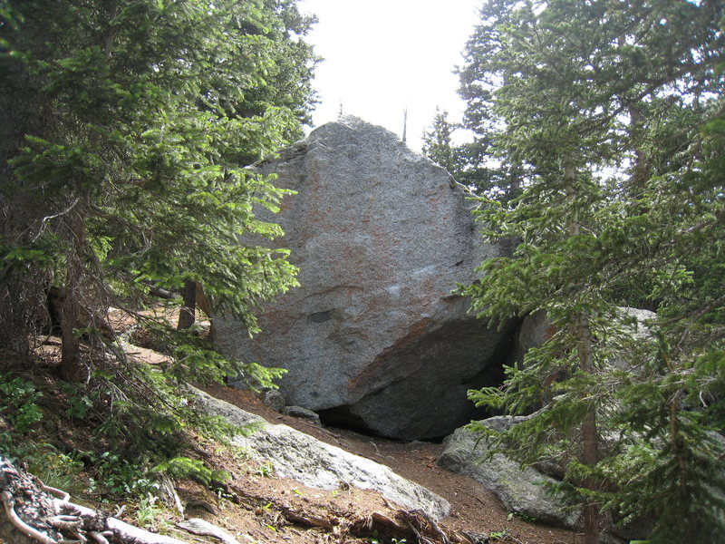 Champagne Left ascends the center of the face from a sds on sloping edges and climbing straight to the top.