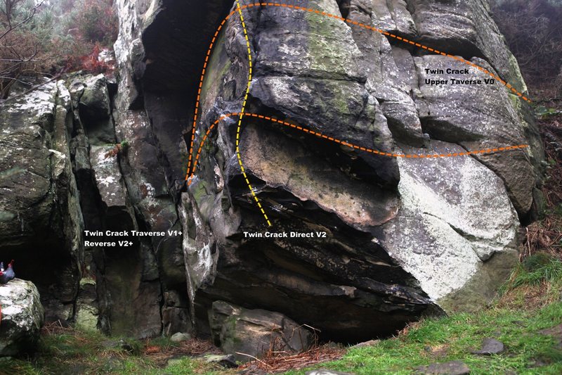 Twin Crack Buttress Topo