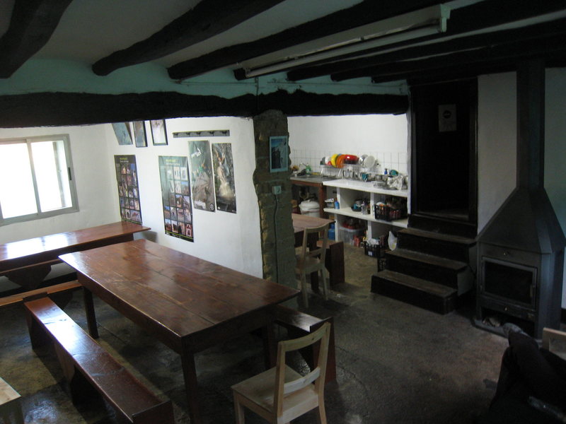 The refugi cooking/hang out area.