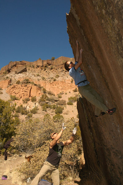 Chris E enjoying the spectacular setting of the Swiss Cheese problem