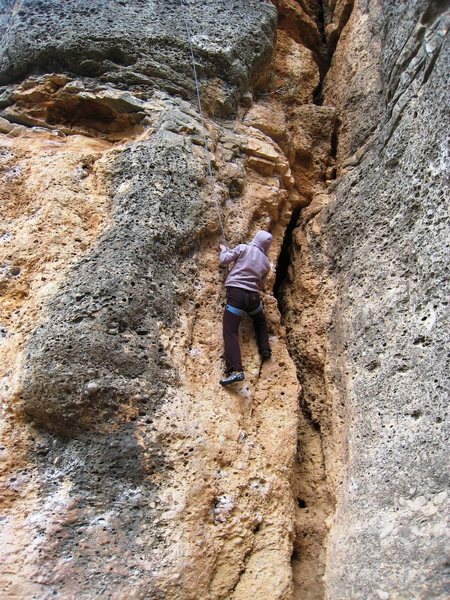 The steep, juggy start of Somiatruites