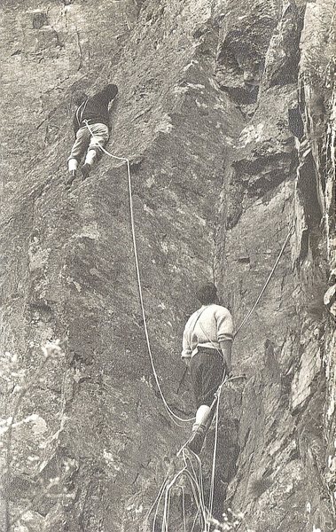 Paul Ross and Alan Campbell on the second pitch.Photo about 1960