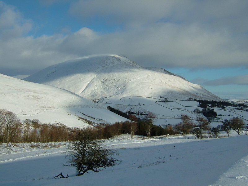 Christmas Day 2009. View from Latrigg to Blencatra. Photo Pete Armstrong