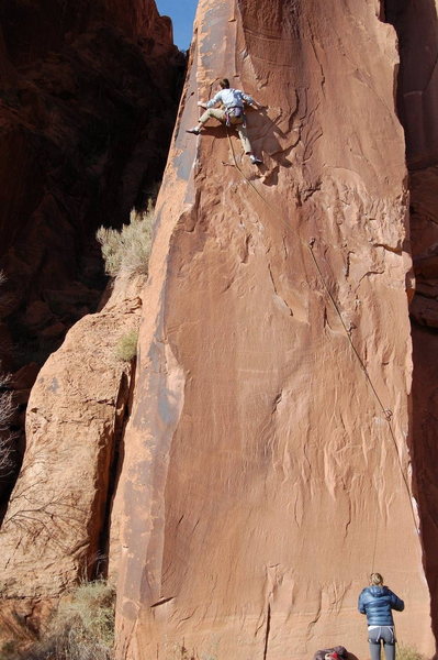 Max Barlerin killin it, Potash Road, Moab Area, UT