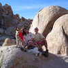 Thanksgiving in Joshua Tree,2009, hosted by the Arizona Mountaineering Club. Tiina, Emily, John & Tutu