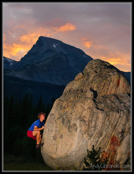 Rambo sending the prow problem 15 minutes before sunset. 7:45pm, 8/22/09.