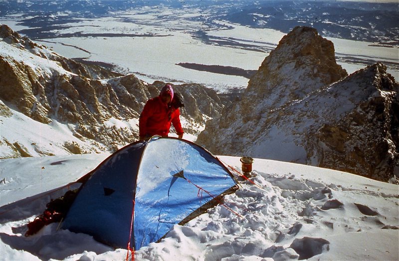 Bivy camp on Spalding Peak, Nez Perce/South Teton traverse.